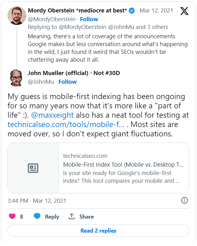 mobile first indexing 